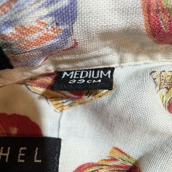 Henry Grethel Shirt M Linen Blend Seashell Print Coastal Resortcore Beach Vibe - Picture 4 of 7